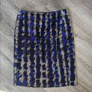 Hugo boss size 8 Abstract Patterned Skirt hounds tooth water color lined